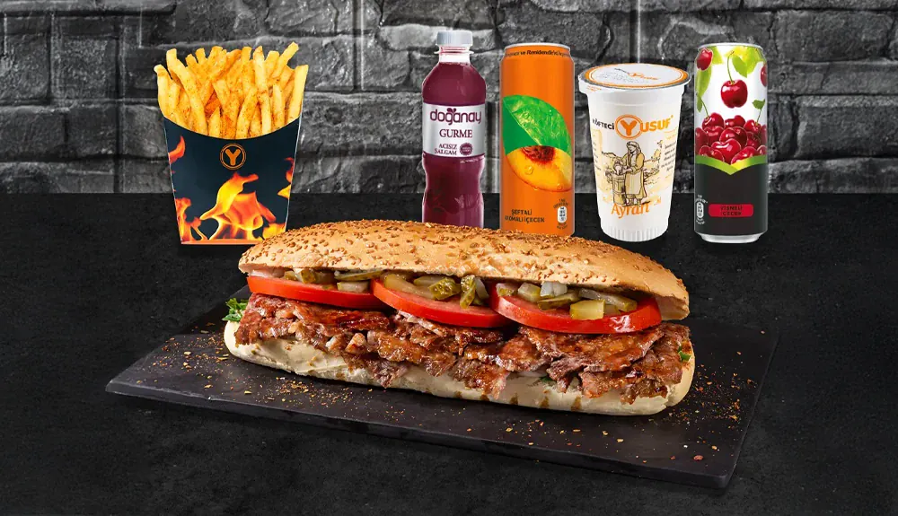 Patatesli Tam Porsiyon Ekmek Arası Döner Menü