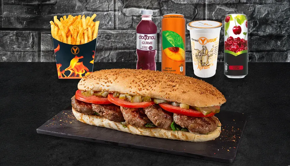 Patatesli Tam Porsiyon Ekmek Arası Köfte Menü