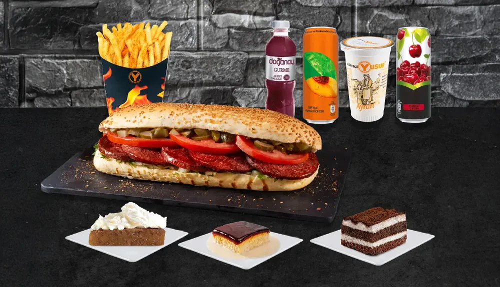 Dört Dörtlük Tam Porsiyon Ekmek Arası Sucuk Menü